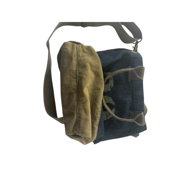 FEED + Target 20 Projects Denim & Green Canvas Small Tote Bag Crossbody #4900 - Picture 12 of 16